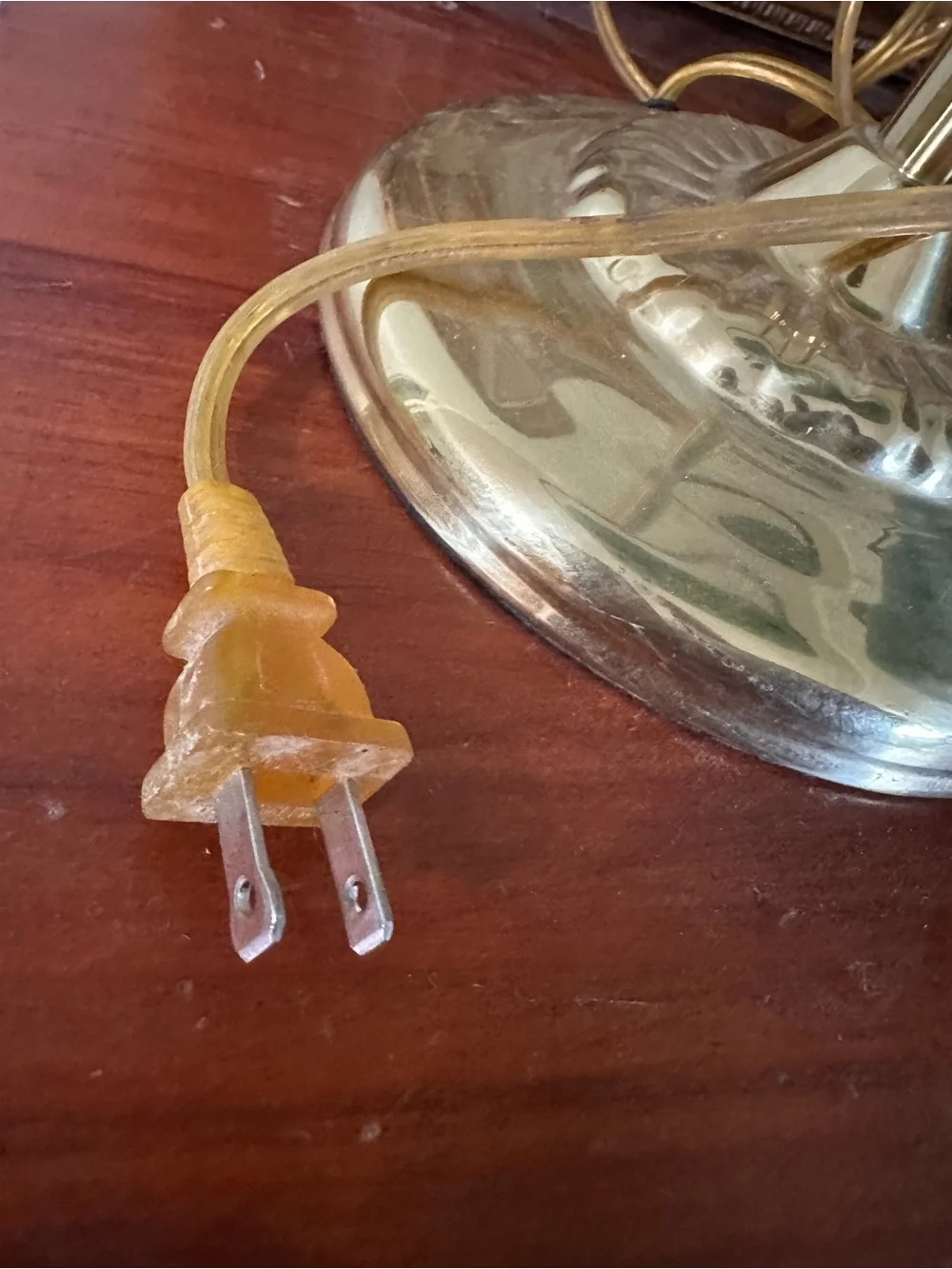 Vintage Green Glass and Brass Banker's Desk Lamp